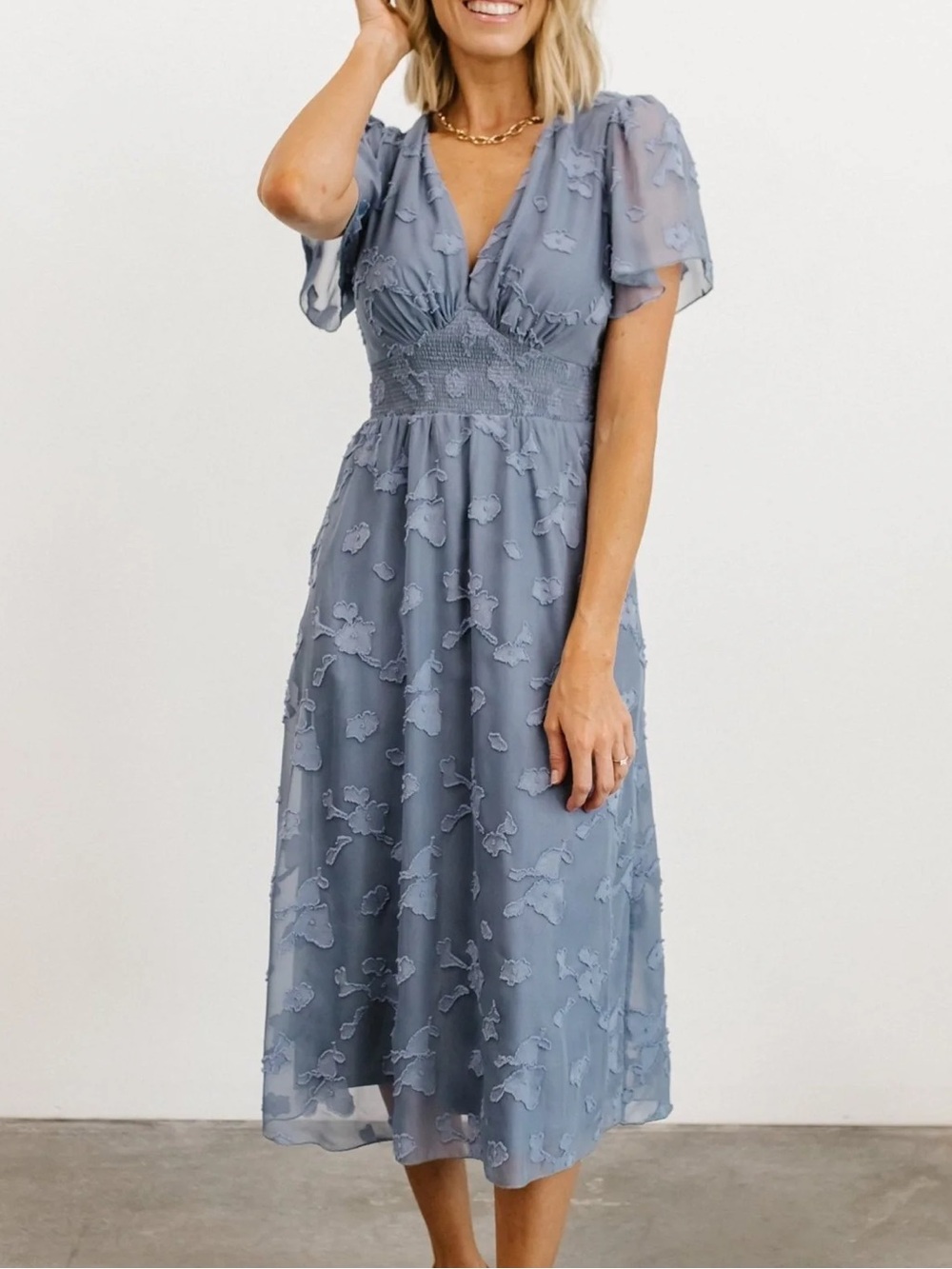 Baltic Born June Smocked Midi Dress